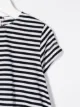 Il Gufo ruffle hem striped print dress