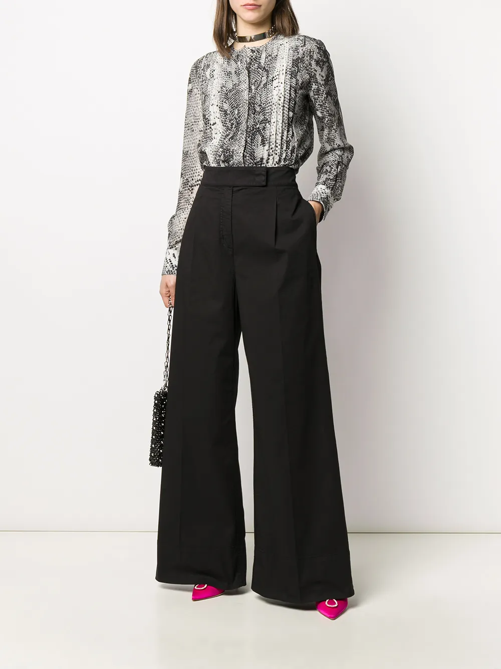  Nº21 Oberteil Mit Print   Schwarz 