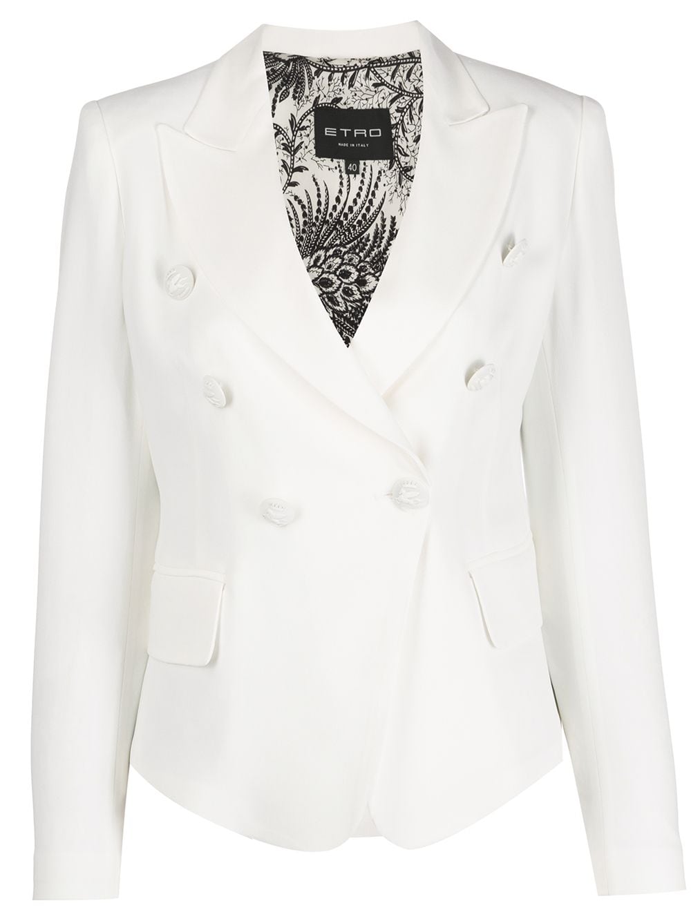 Etro Tailored Double-breasted Blazer In White