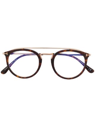 tom ford brown tortoiseshell oval glasses frames