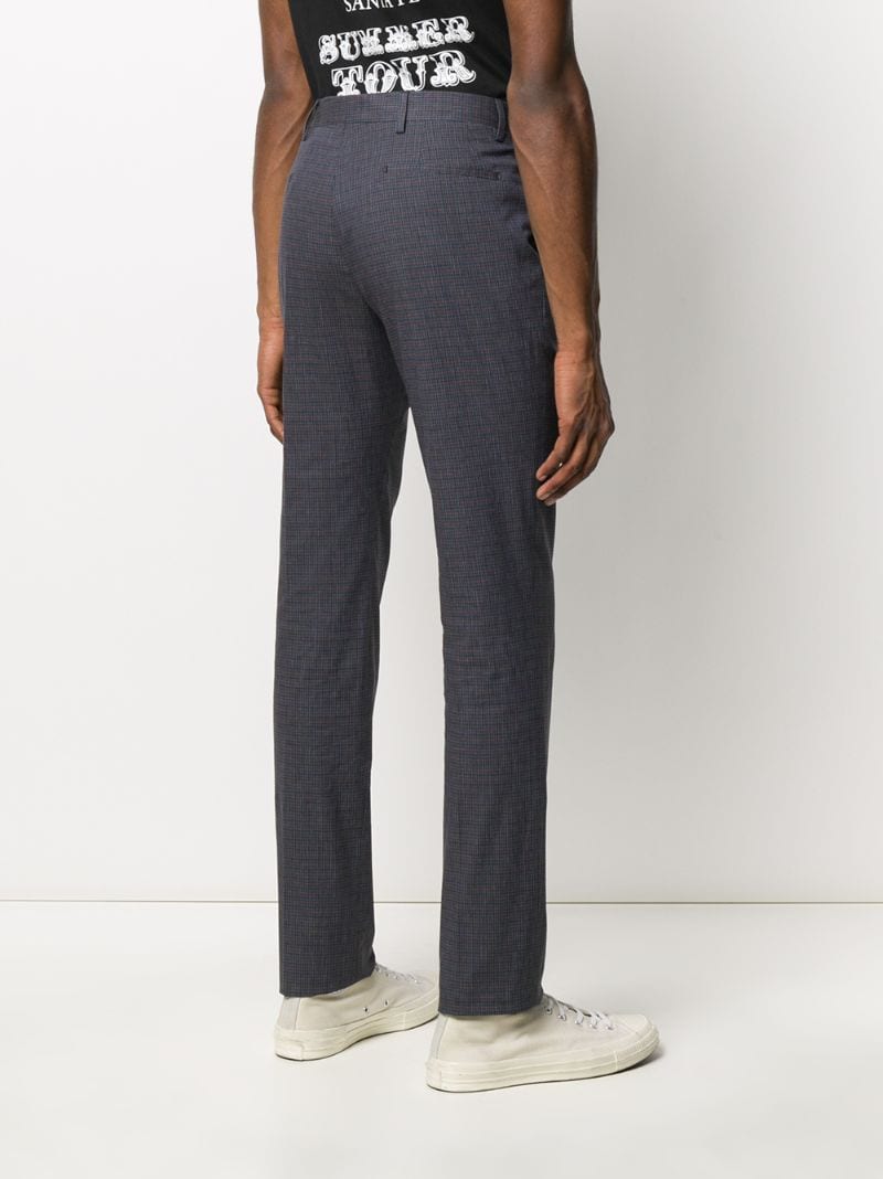 Shop Ps By Paul Smith Skinny Checked Trousers In Blue