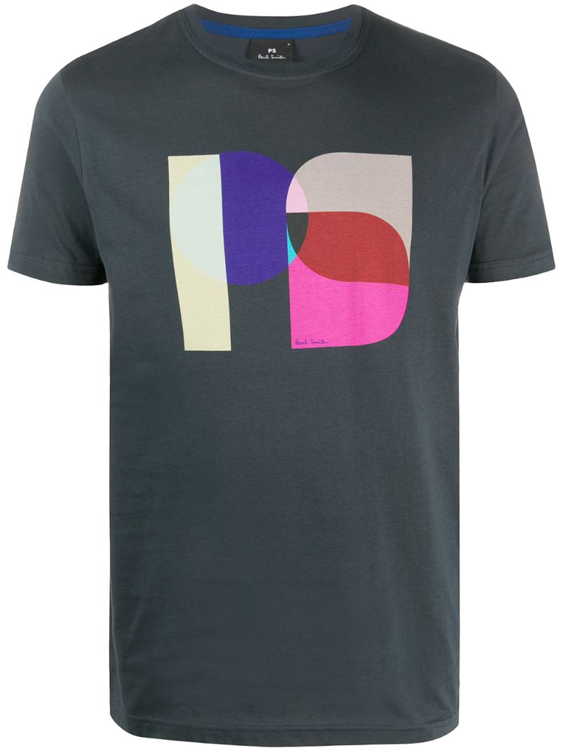 Ps By Paul Smith Monogram Logo Print T-shirt In Blue