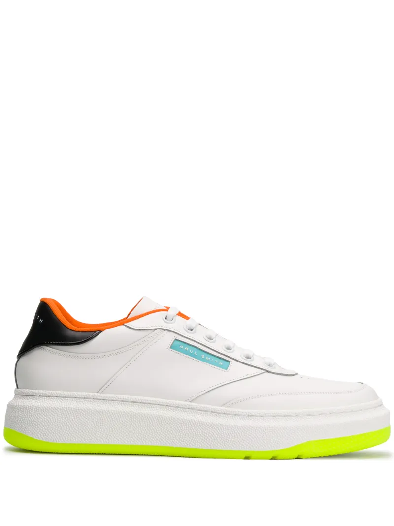 PAUL SMITH CONTRAST HEEL SNEAKERS