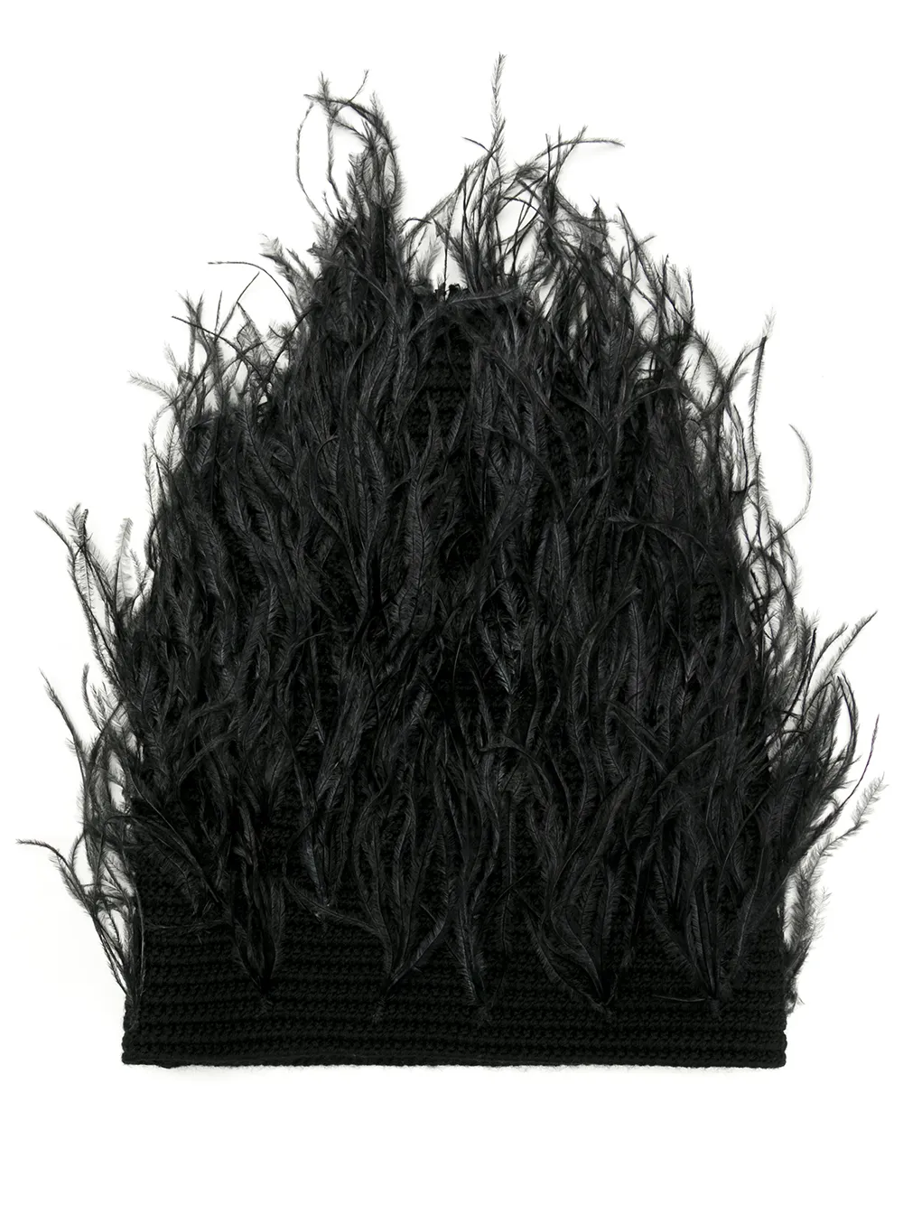 Valentino Garavani Feather-embellished Knitted Beanie