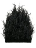 Valentino Garavani feather-embellished knitted beanie - Black