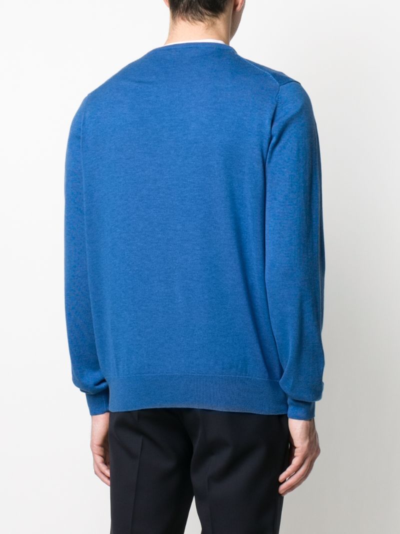 Shop Hackett Crew Neck Jumper In Blue