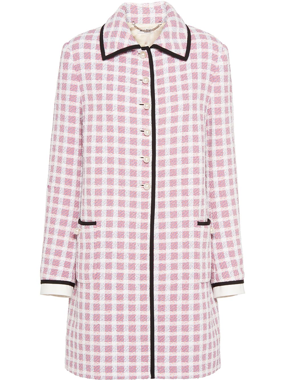 MIU MIU STRAIGHT FIT TWEED COAT