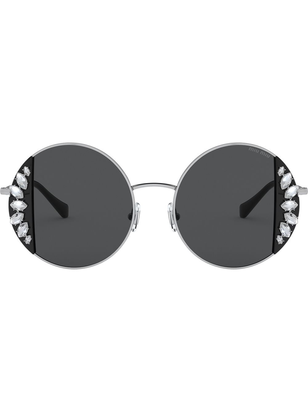 фото Miu miu eyewear солнцезащитные очки noir в круглой оправе