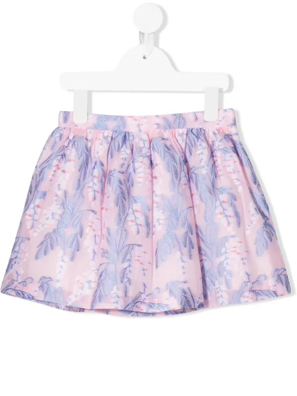 floral embroidered skirt