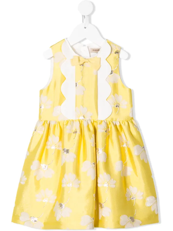 yellow scalloped dress