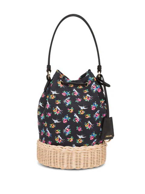 prada wicker beach bag