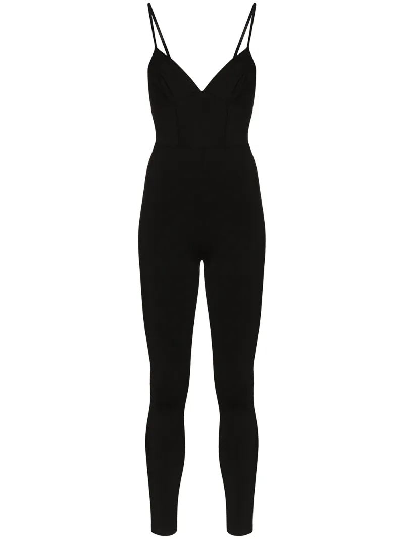 Ernest Leoty Ilona V-neck Stretch-woven Body In Black