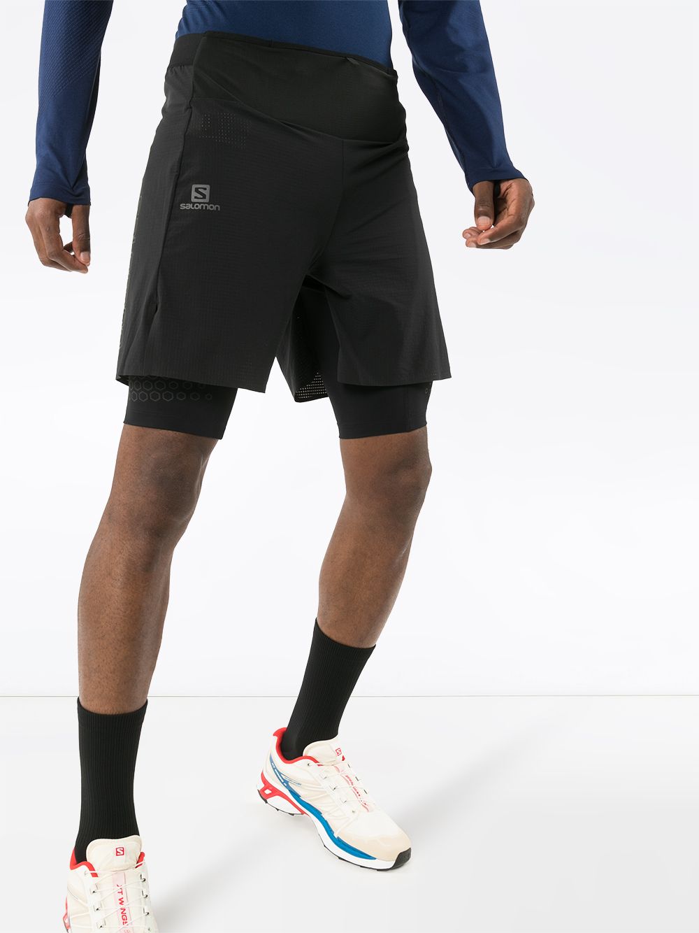 фото Salomon s/lab exo motion layered track shorts