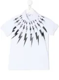 Neil Barrett Kids lightning print polo shirt - White