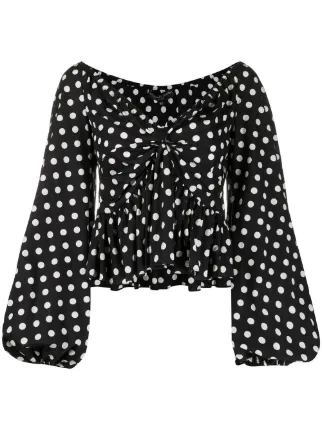 caroline constas polka dot top