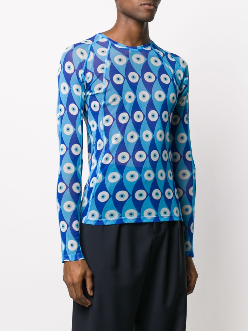 Shop Gmbh Gabriel Eye Print Top In Blue