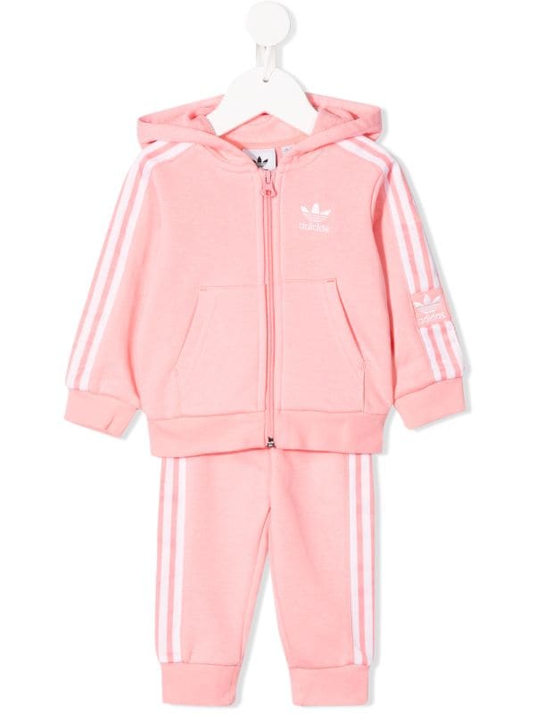 pink adidas tracksuit baby
