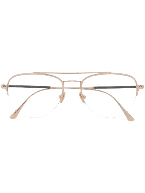half frame aviator glasses