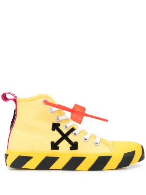 off white shoes yellow stripe