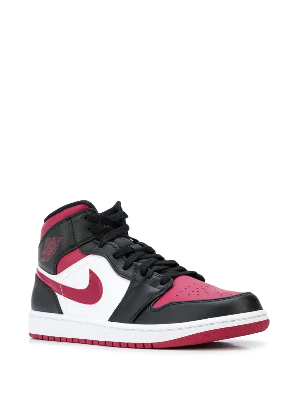 Shop red \u0026 black Jordan Air Jordan 1 Mid \