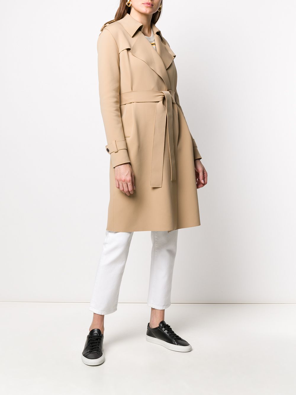 Harris Wharf London Belted wide-lapel Trench Coat - Farfetch