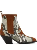 Giuseppe Zanotti snakeskin-effect 55mm ankle boots - Brown