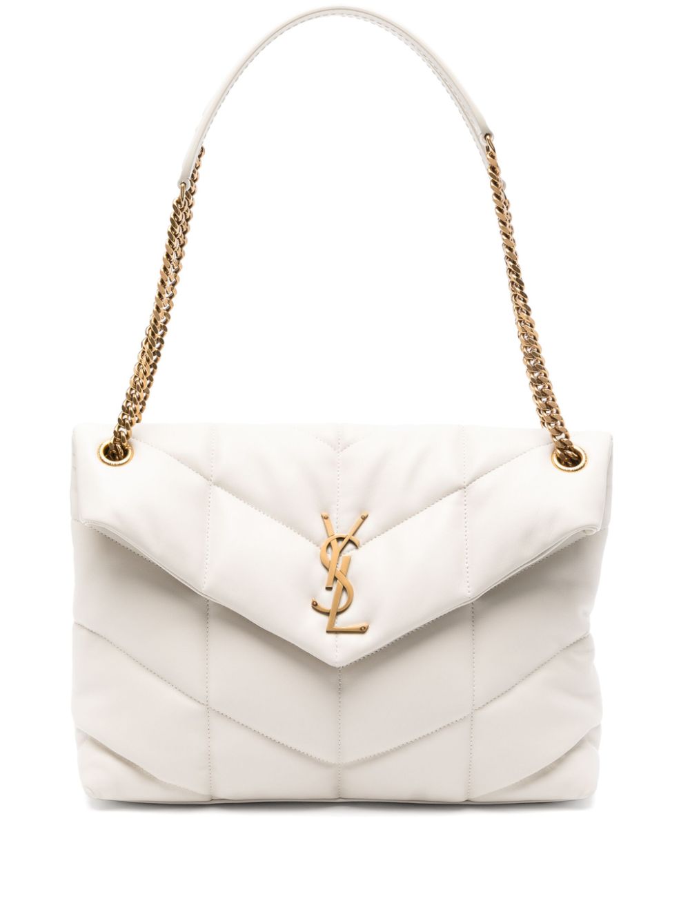 Saint Laurent Medium Loulou Puffer Shoulder Bag White FARFETCH IE