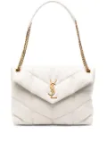 Saint Laurent medium Loulou Puffer shoulder bag - White