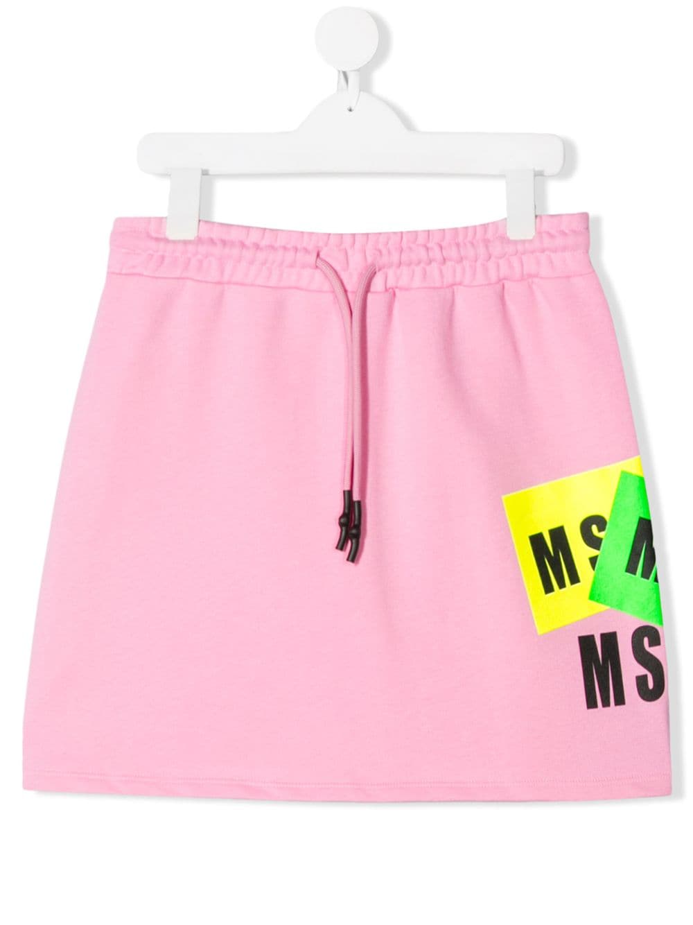 Msgm Teen Drawstring Sweat Skirt In Pink