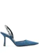 Image 1 of Alexander Wang pointed embellished slingback pumps
