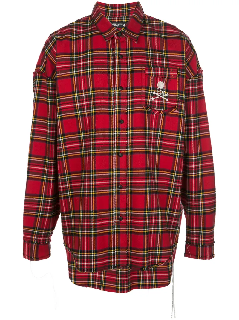 Mastermind Japan Mastermind World Reversible Red Tartan Check Shirt In Red