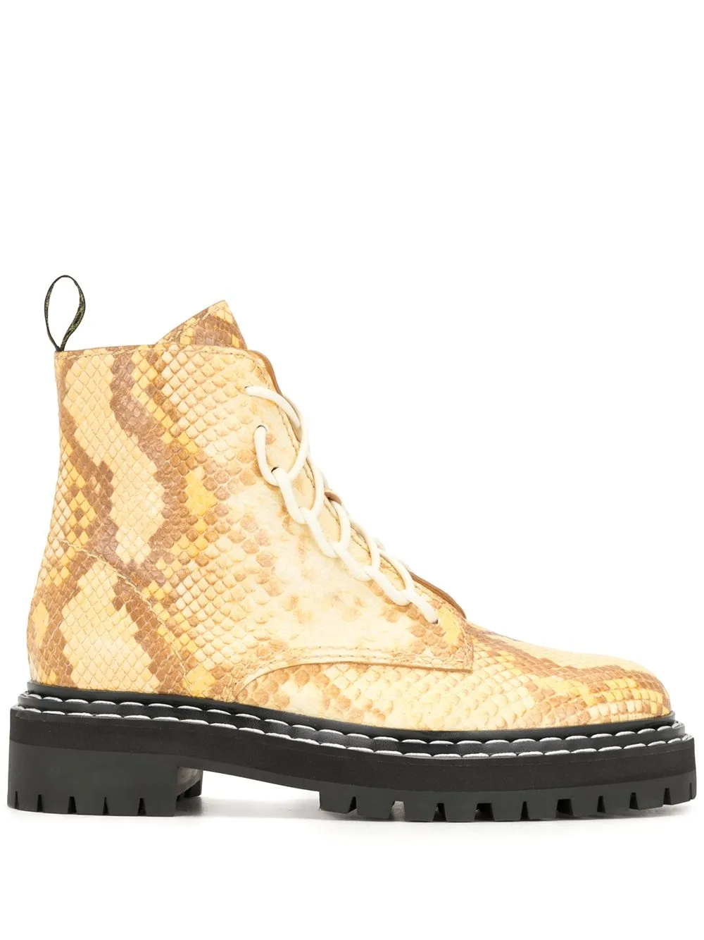 

Proenza Schouler snakeskin-effect ankle boots - BUTTER