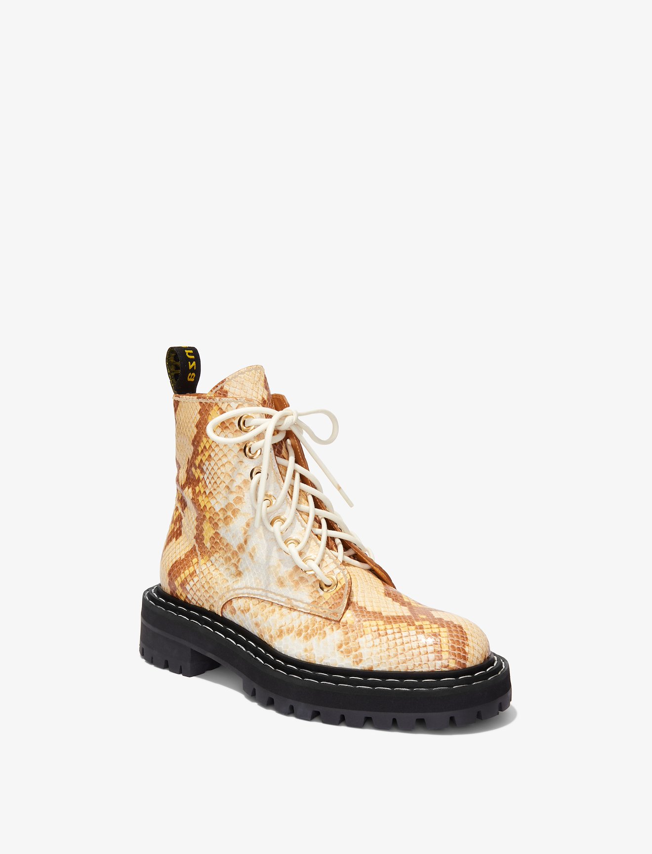 Python Lug Sole Combat Boots #1