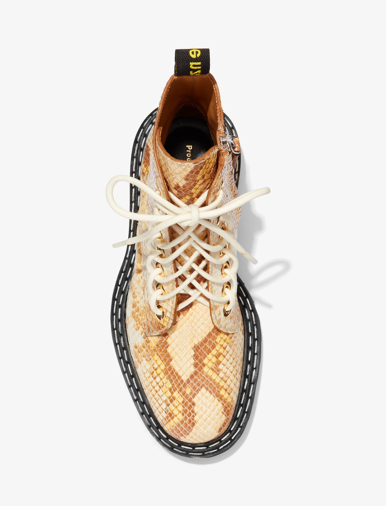 Python Lug Sole Combat Boots #4