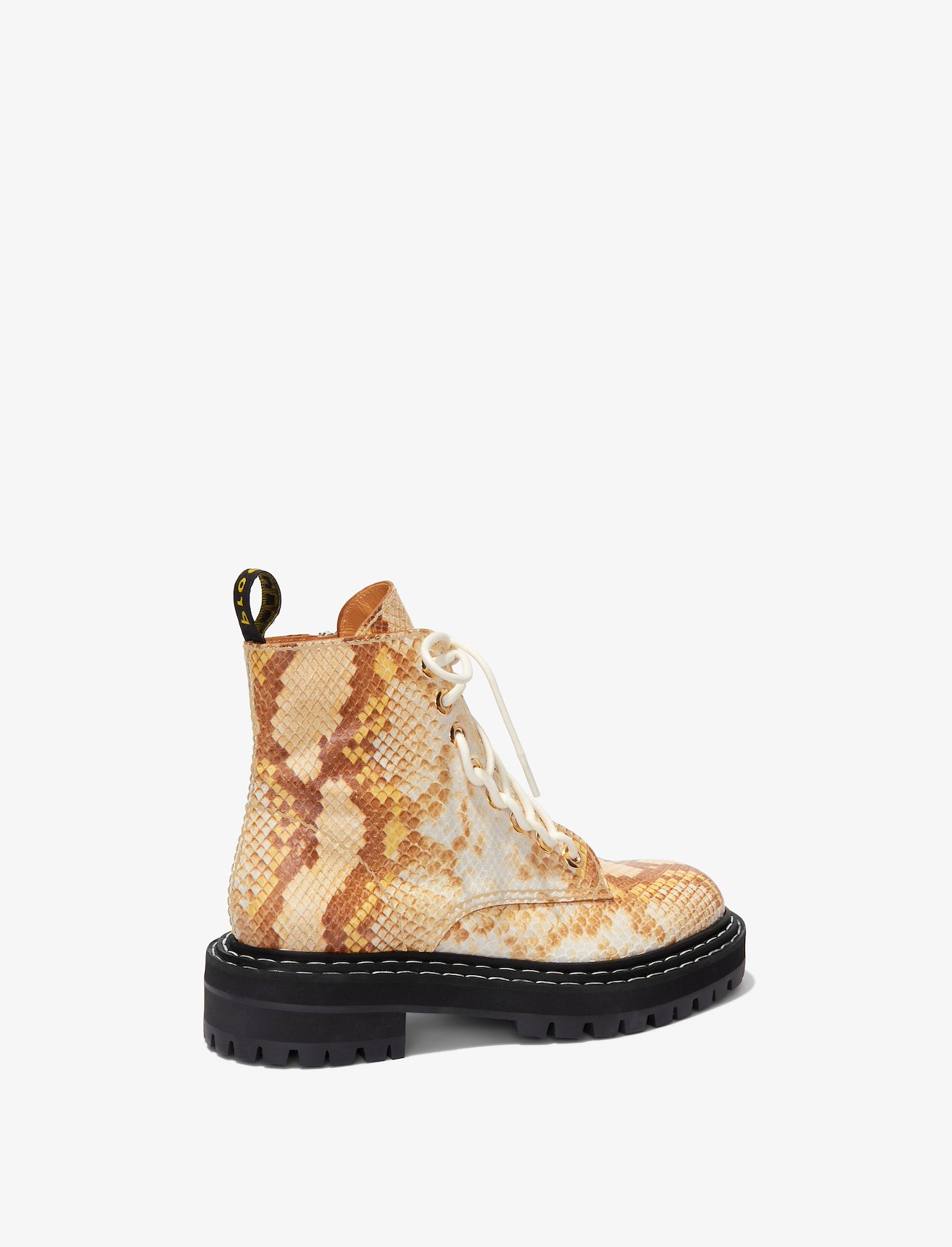 Python Lug Sole Combat Boots #2