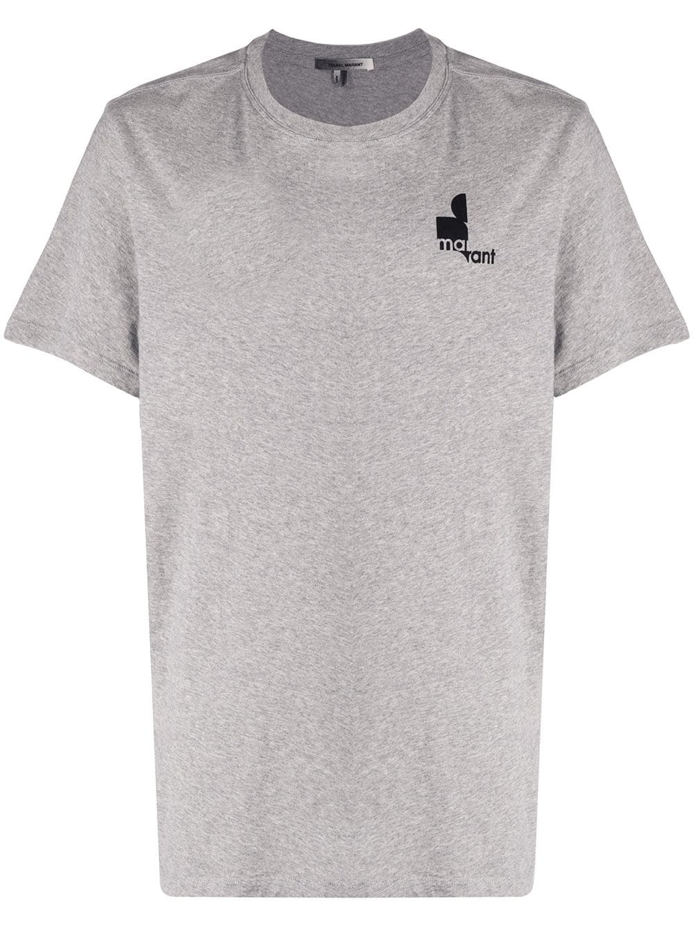 Isabel Marant Logo Print T-shirt In Grey