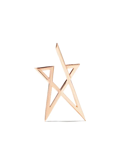 Kismet By Milka 14kt rose gold Struck Doodle maxi star earring