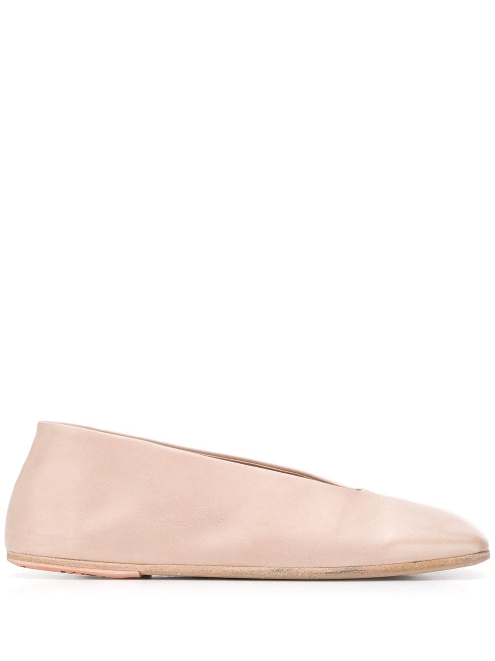 Marsèll Square Toe Ballerina Shoes In Neutrals