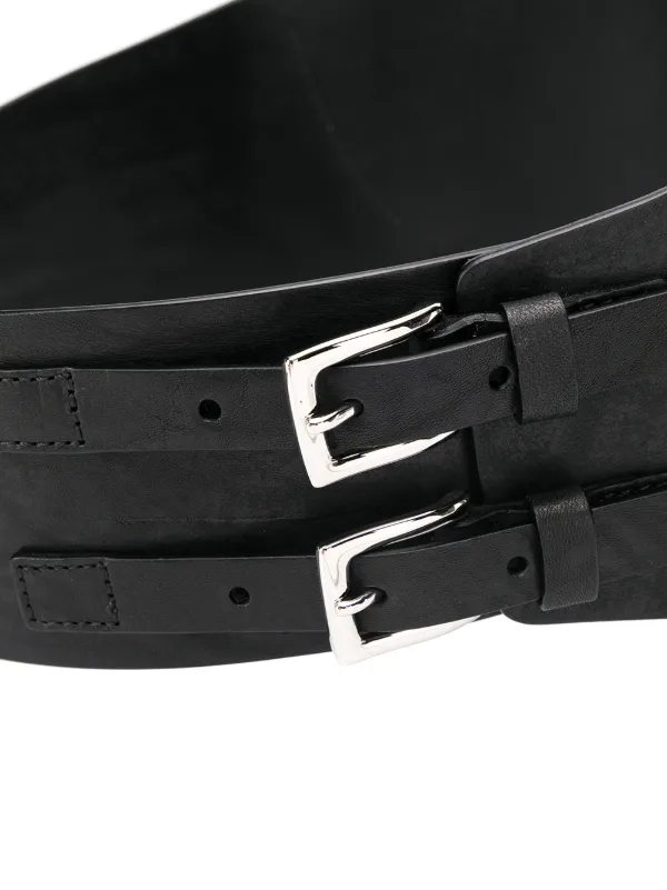 black wide waist belt
