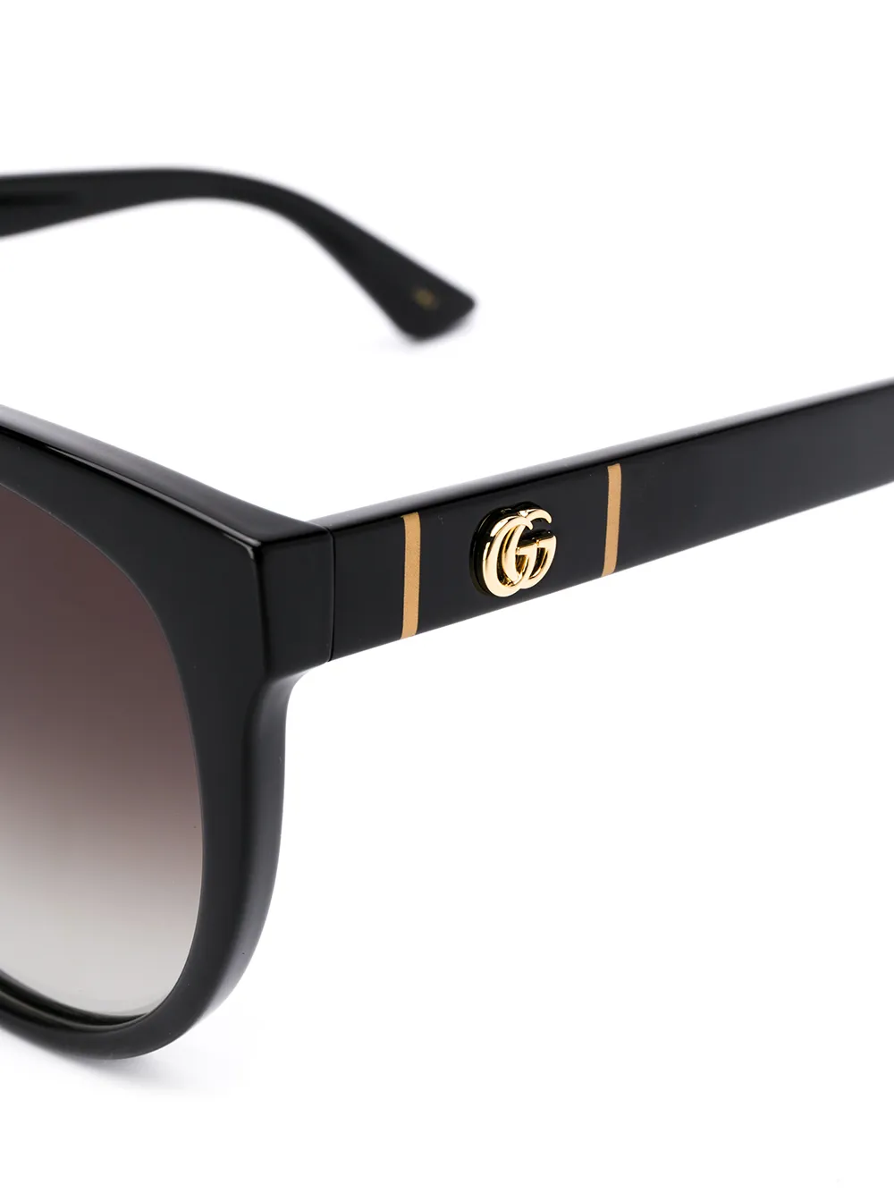 Gucci Eyewear Zonnebril met rond montuur Zwart