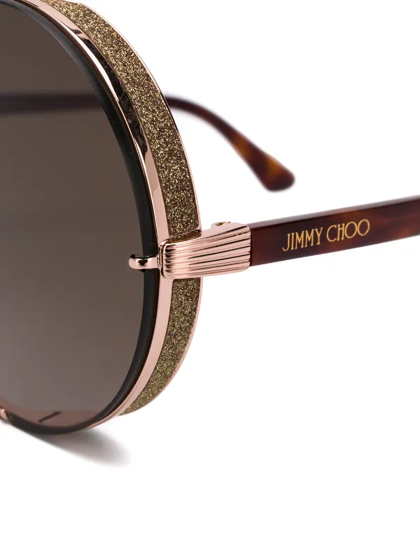 Jimmy Choo Eyewear Lilos ラウンドフレーム サングラス - Farfetch