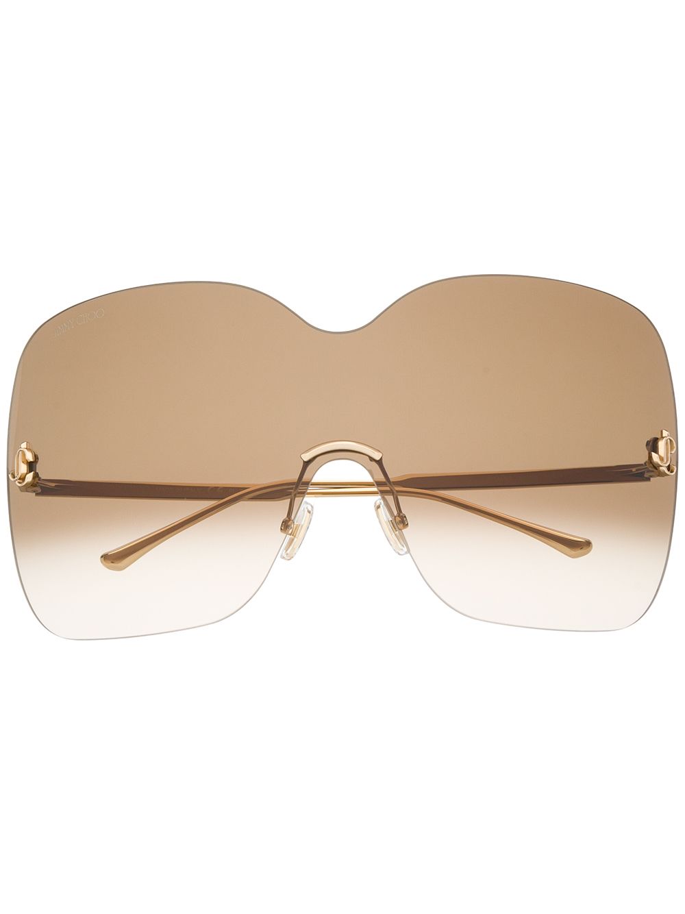 фото Jimmy choo eyewear массивные солнцезащитные очки zelmas