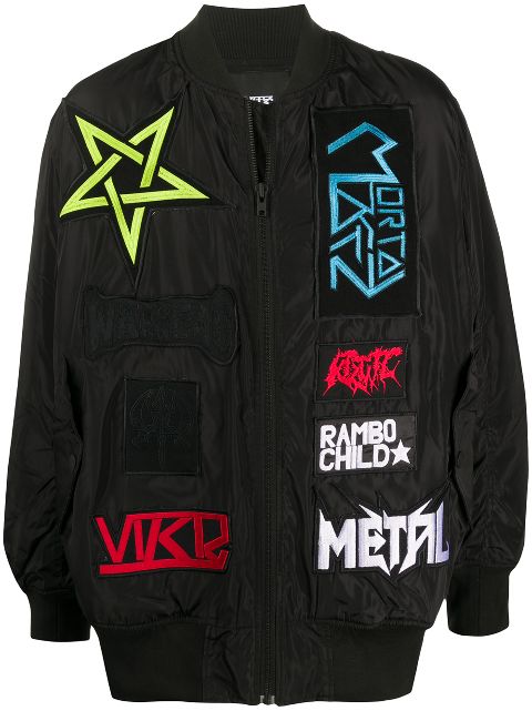 ktz patchwork bomber jacket