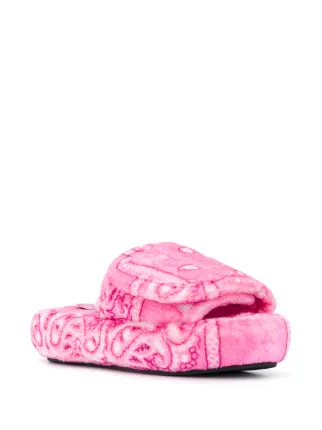 pink bandana slippers