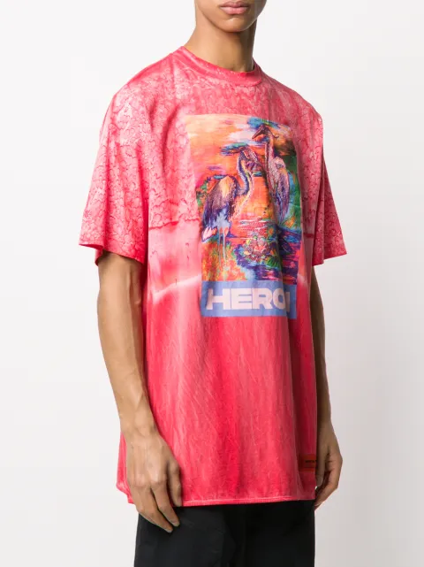 Shop Heron Preston tie dye heron print 