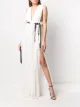 الصورة 2 من Saint Laurent فستان طويل بحزام