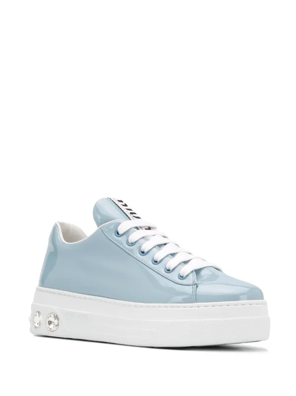 miu miu nylon tech platform sneakers