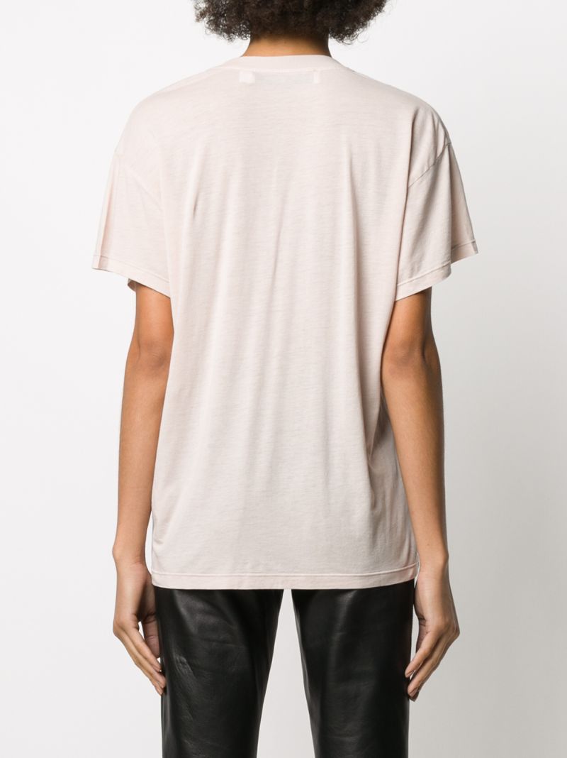 Shop Iro Deep V-neck T-shirt In Pink