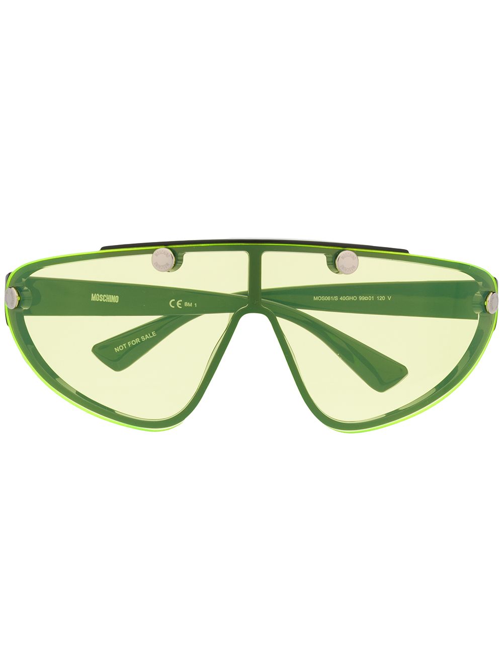 Moschino Eyewear Oversized Frames Sunglasses In 黄色