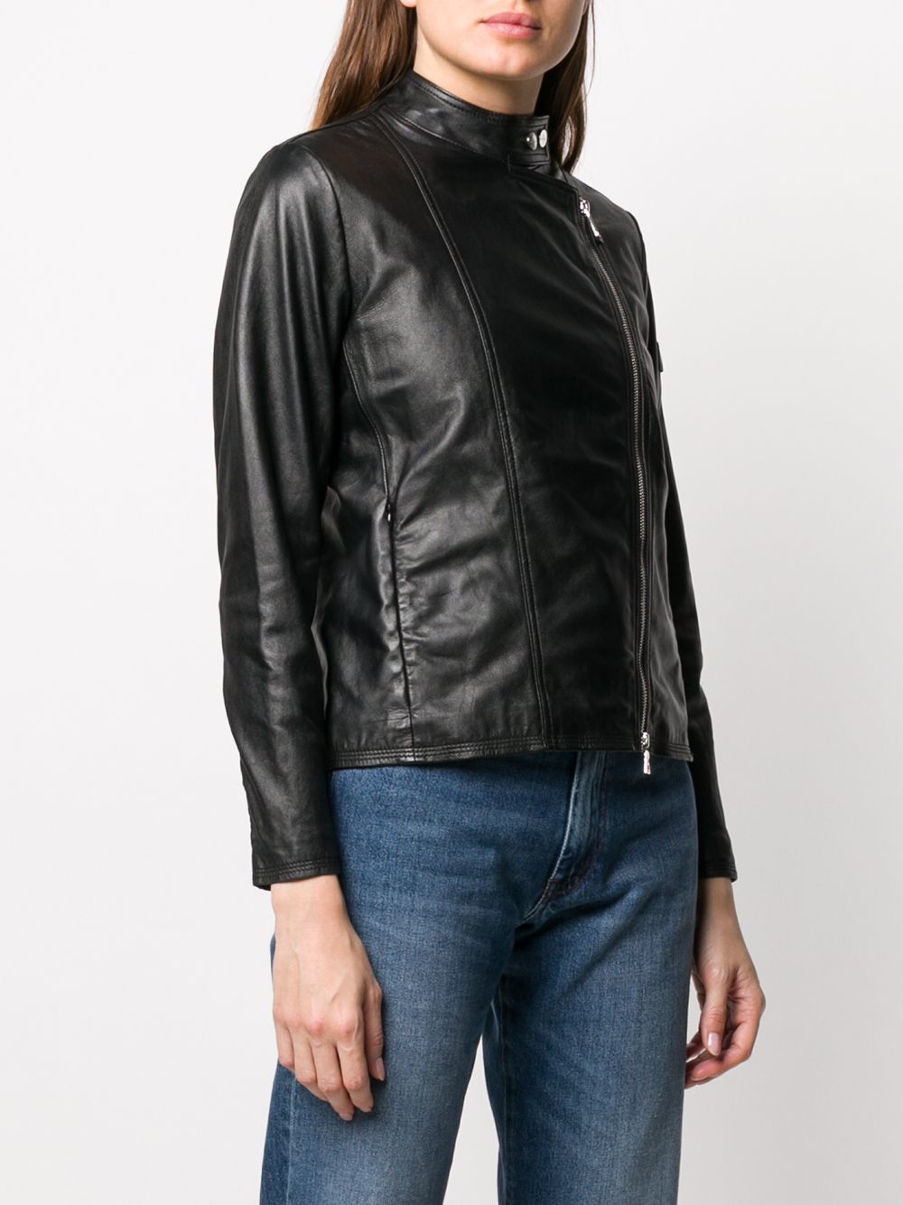 Peuterey Leather Biker Jacket - Farfetch